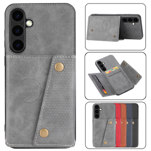 Card Holder Leather Case for Samsung Galaxy S25 Ultra S24 FE S23 S22 Ultra S21 S20 FE S10 Plus 5G Wallet Phone Cover Etui Coque