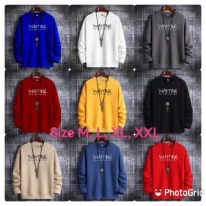 Promo Sweater Keren Kaos Pria Distro Waiting Crewneck Cowok Trendy Sweatshirt Elegan Sweter Kekinian