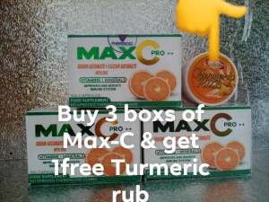 Buy 3boxes of Max-C pro++ vitamins & get 1 free Menthol rub