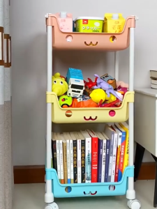 2/3/4 Layers Toy Storage Rack Baby Trolley Organizer Multi-functional Storage Organizer Storage Rack With Wheels