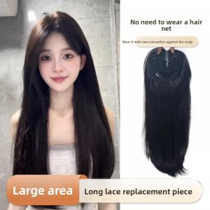 MONLEYTA | Long Curl Wig Womens Fake Hair Extensions Natural Looking Big Wave Wig Realistic Hair Transplant Pieces Invisible Volume Increase
