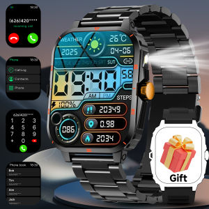 2025 NEW Military Smartwatch 2.01HD Screen for Android/IOS Bluetooth Call Waterproof Outdoor Sports Fitness Smart Watch Men