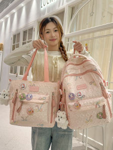 High Aesthetic Value Large Capacity Backpack for Junior High School Students Fresh Design Dual Shoulder Bag for Primary School And College