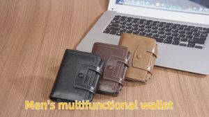 BAELLERRY D5112 Dompet Pria Lipat RFID Protect Bahan Kulit PU Leather Premium BAEOS