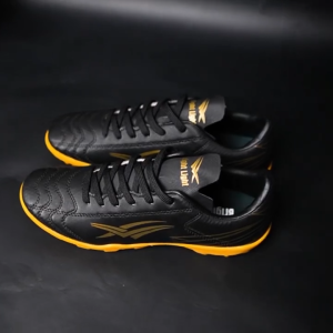 Bright Light Sepatu Futsal Anak Turbo KD Truf Hitam Gold -  Olahraga Mini Soccer Original