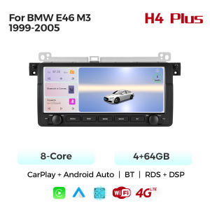 10.26" Car Radio Wireless Carplay Android Auto For BMW E46 M3 Rover 75 Coupe 318/320/325/330/335 BT FM RDS GPS Multimedia Player