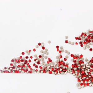 Import Decoration Ma Pointed Bottom round Red Rhinestone Nail Beauty Ornament Paste Diamond Three-Dimensional Pile Rhinestone Nail Tip Crystal Diamond