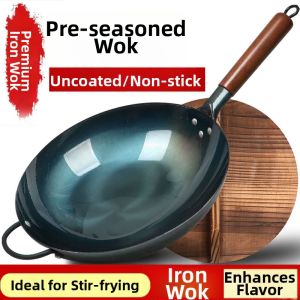 Ultra-light Non-stick Iron Wok Small