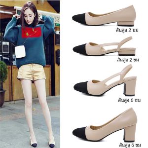 สวมใส่สบายกว้าง ผู้หญิง รองเท้า นุ่ม หนัง บล็อกสีส้นแบนนิ้วเท้ากลม ทันสมัย ส้นหนาสําหรับ พลัสไซส์ เท้า