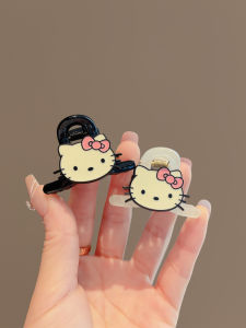 So Cute! Super Sweet Girly Sweet Cartoon Hello Kitty Trumpet Bangs Hair Claw Niche Style Best Selling Grabbing Clip