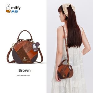 Miffy | Spliced Crossbody Circular Small Bag New Design Versatile for Casual and Business