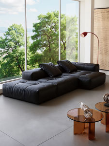 Minimalist Leather Sectional Sofa