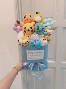 🇲🇾Ready Stock Pokemon Pikachu/Squirtle/Charmander/Psyduck/SpongeBob/PatrickStar Bouquet