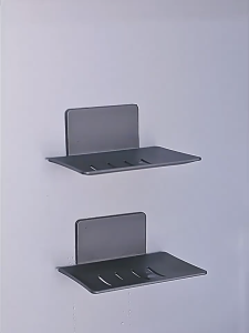 ที่วางสบู่ เหล็กคาร์บอน แบบติดผนัง ไม่ต้องเจาะรู แข็งแรง สําหรับห้องน้ํา แถมฟรี!!กาว