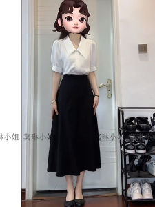 White Short Sleeve Chiffon Shirt Womens Style Career Interview Suit Professional Office Wear Commute Bubble Sleeve Polyester Fiber
