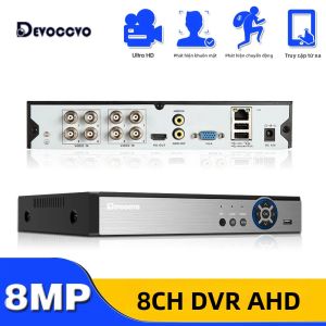 Đầu Ghi Hình CCTV DVR Lai 8 Kênh 4K 8MP Hỗ Trợ Giám Sát Video XMEYE Chuẩn H.265 Hỗ Trợ Camera AHD CVI TVI CVBS 6 Trong 1 Tích Hợp Ổ Cứng SATA