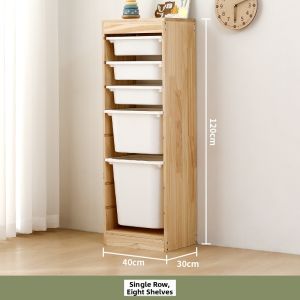 XIAOHUAMEIMEI | Childrens Toy Storage Cabinet Real Wood