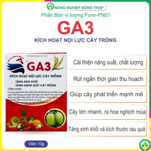 [COMBO 2 VIÊN] Phân Bón VL Funo-PN01 Hiệu GA3 – Kích Hoạt Nội Lực Cây Trồng Tăng Sinh Khối Tăng Năng Suất Cây Trồng (Viên 10g)