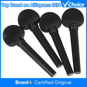IRIN | IRIN Viola Tuning Pegs 4Pcs Ebony Material Viola Tuning Pegs Tuners Knobs Open Hole Professional String Instrument Accessories