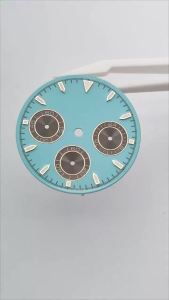 Mặt Đồng Hồ Màu Xanh Dương 29mm Thiết Kế Panda Ba Mắt Phù Hợp Với Máy Quartz VK63 Phụ Kiện Đồng Hồ Mặt Đồng Hồ Mới Dùng Cho Dụng Cụ & Bộ Dụng Cụ Sửa Chữa Đồng Hồ