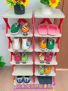 ★Height-adjustable★ Multi tier Shoe Rack Organizer Shoe Cabinet Stackable Shoes Storage Space Saving 2/3/4/5/6/7/8/9/10 Layers  for Home Entrance Small Dormitory Floor
