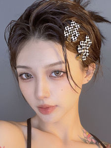 Kẹp Tóc Hình Gấu Màu Đen Và Trắng Cho Phụ Nữ Phụ Kiện Tóc Kẹp Tóc Một Từ Không Để Lại Dấu Vết Kẹp Tóc Hình Gấu Nhỏ