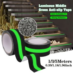 Anti Slip Traction 1/5CM X5M Tape With Glow in Dark Green Stripe Friction Abrasive Adhesive For Stair Tread Step Indoor Outdoor