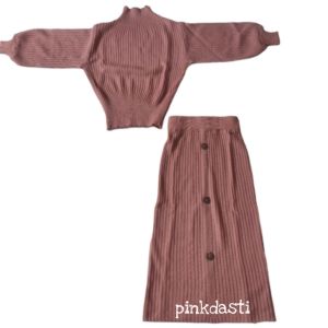 SETELAN ROK RAJUT ANAK/KEKINIAN ONE SET SETELAN RAJUT ANAK