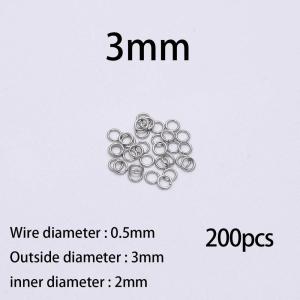 200pcs/Lot 4 5 6 8 10mm Stainless Steel Open Jump Rings Split Rings Connector For jewelry making Findings Accessories Supplies