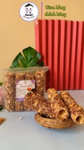 Kẹo Gạo Lứt Đậu Phộng Cuộn Tròn Bò Đội Nón 180G