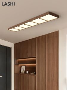 LANGSHANGZHAOMING | Retro Simplistic Walnut Color Ceiling Light
