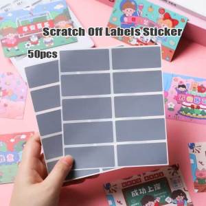 50Pcs Scratch Off Labels Sticker For DIY Scraping Lottery