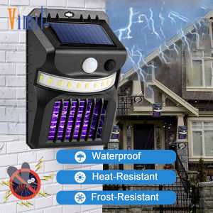 【24 Hours Shipping】Vimite LED Solar Wall Lamp Mosquito Killer Light Outdoor Waterproof PIR Motion Sensor Garden Lighting for Garden Lawn Balcony