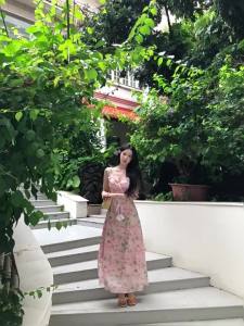 Floral Slimming Design Long Dress