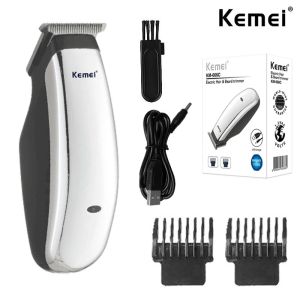 Kemei KM-666C USB Silent Mini Hair Clipper Portable Universal Electric Hair Cutting Machine Hair Remover Children Hair Clippers Professional Beard Hair Trimmer