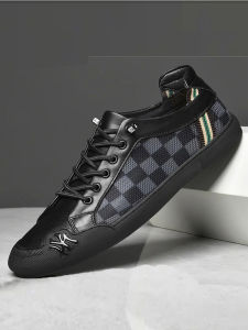 Mens Casual Sports Shoes Breathable Hollow out Design Soft Bottom Trendy Leather Footwear Suitable for Autumn Season