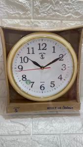 นาฬิกาตราสมอ (King Time) เบอร์ 77 เครื่องเดินเรียบ ใช้ถ่าน 2A หน้าปัดกระจก ตัวเลขพลาสติกขนาด 10 นิ้ว แถมถ่าน