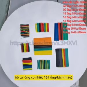 Túi Ống Co Nhiệt Đủ Màu Đủ Cỡ Ống Gen Loại 164 Ống/Bịch(màu ngẫu nhiên)