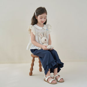 Sweet Casual Girls Shirt Summer New Style Baby Fresh Cute Top Flying Sleeve Doll Shirt Childrens Clothing Frock for Girls