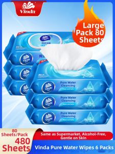 Vinda | Purified Water Skincare Adult Hygiene Wipes 80 Sheets