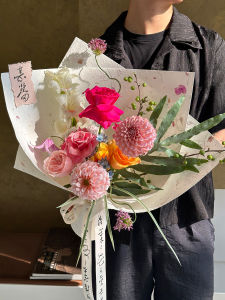 Handmade Floral Plant Material Packaging Paper for Flower Shops Artistic Simulation Fresh Flowers Delivery Green Plant Gardening