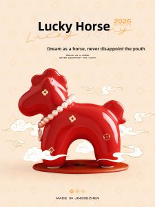 ZHONGGE | Ceramic Auspicious Horse Decorative Ornament