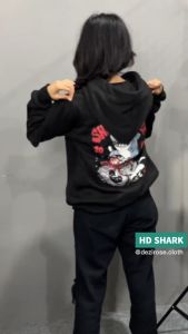 Dezirose Sweater Hoodie Pria Distro Shark Rider Bahan Fleece Tebal Premium Size M-XXL Cowok Cewek