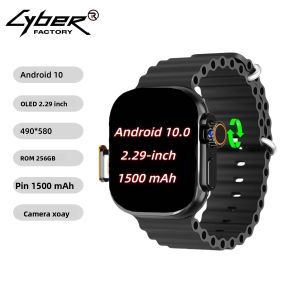 Đồng Hồ Thông Minh DW100 S10 Ultra 3 2025 Mới Android 10.0 180 °   Đồng Hồ Thông Minh Màn Hình AMOLED 2.29 Inch 256GB Tích Hợp Máy Đo Huyết Áp Xoay Camera GPS Và WiFi