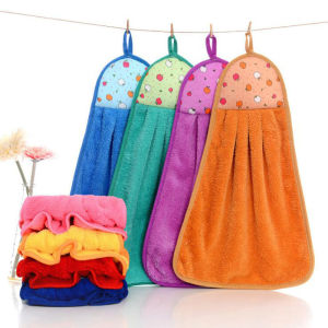 4pcs 20*32cm Small Hand Towels for Kitchen Bathroom Coral Velvet Soft Quick Dry Absorbent Cleaning Cloths Home Sauna Terry Towel
