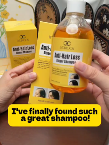 Ginger Hair Shampoo Anti-Hair Loss Fast Hair Growth Hair Thickener Anti-Dandruff Anti-itching Shampoo Promotes New Hair And Makes Hair Soft And Smooth Effective Anti Hair Fall Shampoo Oil Control Anti-Dandruff Anti-Itching Conditioner Ginger Shampoo 300ml