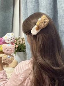 Kẹp Tóc Gấu Bông Hoạt Hình Dễ Thương Cho Bé Gái Kẹp Tóc Mái Lệch Lớn Kẹp Tóc Lông Cừu Dễ Thương Phụ Kiện Tóc Trẻ Em