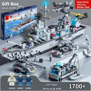 BAQILING | Military Aircraft Carrier Educational Building Blocks Assembly Toy For Boys 6-14 Years