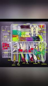 Fishing Lure Kit Soft and Hard Bait Set Gear Layer Minnow Metal Jig Spoon For Bass Pike Crank Tackle Accessories with Box