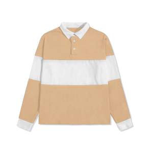 CANDY Tshirt Rugby Kaos Salur Oversize Wanita dan Pria Kaos Polo Panjang